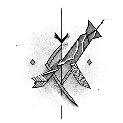 an arrow that keeps going forward and doesn't look back tattoo design idea