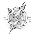 an arrow that keeps going forward and doesn't look back tattoo design idea