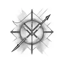 an arrow that keeps going forward and doesn't look back tattoo design idea