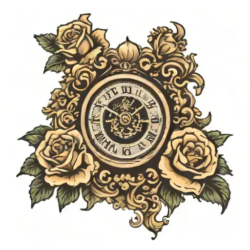 digital clock showing 12:34  tattoo design idea