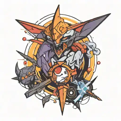 neon genesis evangelion tattoo design idea