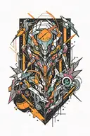 neon genesis Evangelion tattoo inspired tattoo design idea