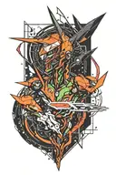 neon genesis Evangelion tattoo inspired tattoo design idea