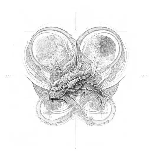 biological equation of life tattoo design idea