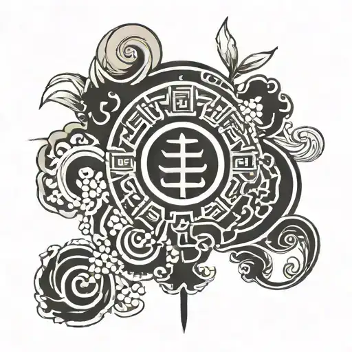Chinese adoption symbol designed tattoo design idea