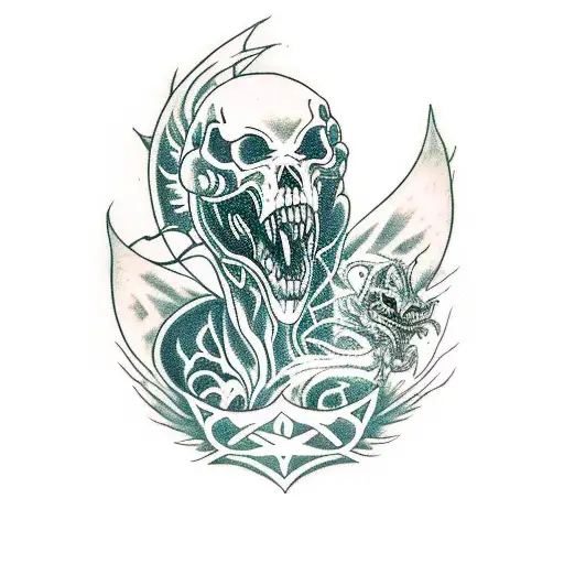 High Fidelity Tattoo design with crisp lines, Final Fantasy ,Insidious ,Alien ,L4D2 ,Zombies ,Dragons ,Phoenix ,Tigers ( tattoo design idea
