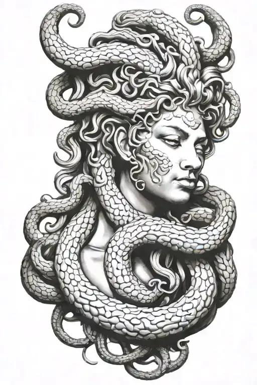 Gorgon Medusa tattoo design idea