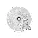 Spore Print with eternal koi fish tattoo design idea