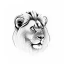 Showcase your dedication to your occupation as a senior manager by getting a tattoo of a powerful and confident lion wearing a suit, symbolizing leadership and strength. tattoo design idea