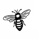 honey bee rose lavender  tattoo design idea