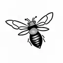 honey bee rose lavender  tattoo design idea
