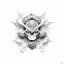 ocean theme poseidon  tattoo design idea