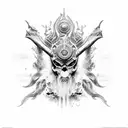 ocean theme poseidon  tattoo design idea