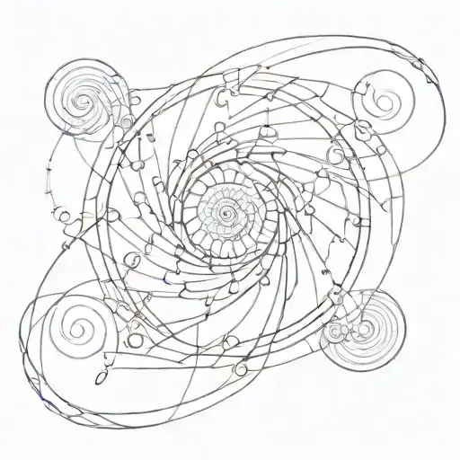 fibonacci spiral tattoo design idea