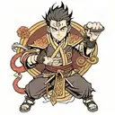 anime character with name zuko  tattoo design idea