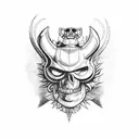 motorhead logo with cat head tattoo design idea
