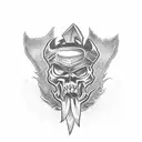 motorhead logo with cat head tattoo design idea