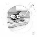 Telecaster electric guitar, grand piano, drum kit tattoo design idea