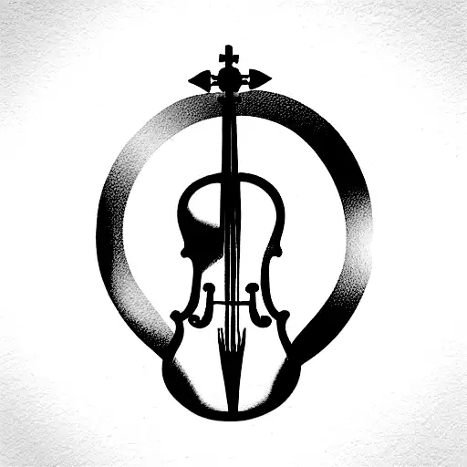 cello tattoo design idea