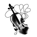cello tattoo design idea