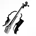 cello tattoo design idea