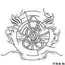 4 tattoos of avatar the last air bender nations (fire, water, earth, air) tattoo design idea