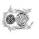 4 tattoos of avatar the last air bender nations (fire, water, earth, air) tattoo design idea