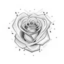 tiara and a rose tattoo design idea
