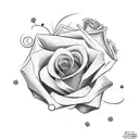 tiara and a rose tattoo design idea