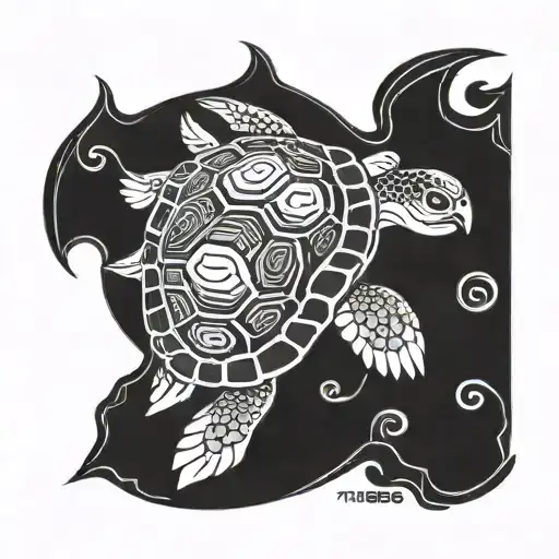 turbo turtle tattoo design idea