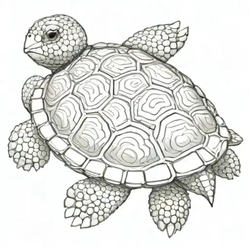 turbo shell turtle tattoo design idea