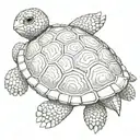 turbo shell turtle tattoo design idea