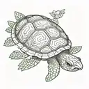 turbo shell turtle tattoo design idea