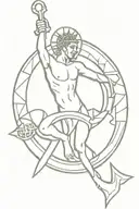 cross, apollo greek god, italian horn, us marine anchor, sun tattoo design idea