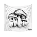 A mushroom in a tapestry is a sophisticated image of a mushroom that resembles the tapestry patterns. tattoo design idea
