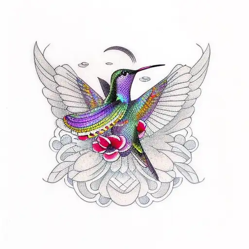 Sweet little hummingbird tattoo from a design she fell in love with #h... |  TikTok