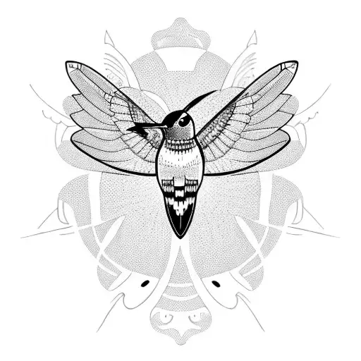 semicolon infinity hummingbird tattoo design idea