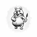 Winnie the Pooh  tattoo design idea