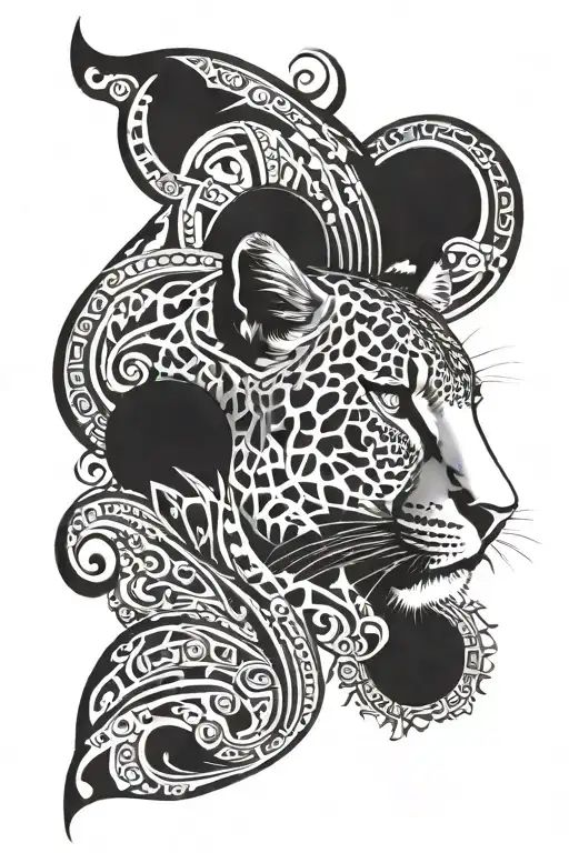 leopard tattoo design idea