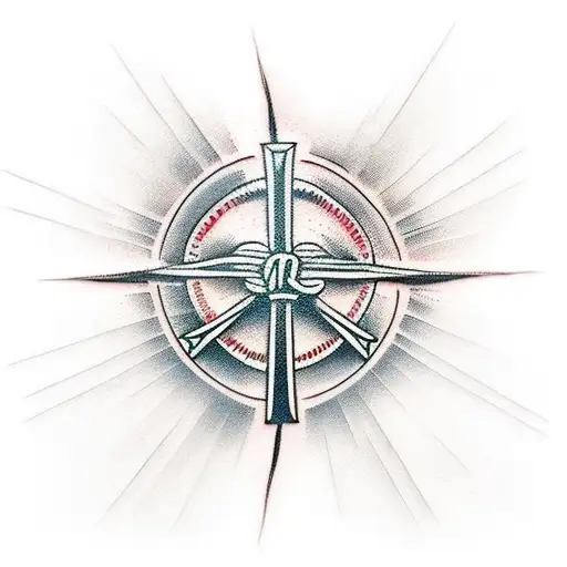 Christian Cross with barbed wire  tattoo design idea