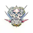 cross with barbed wire  tattoo design idea