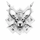 western cross with barbed wire  tattoo design idea