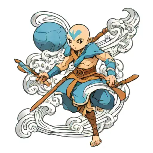 Aang from Avatar the last airbender  tattoo design idea