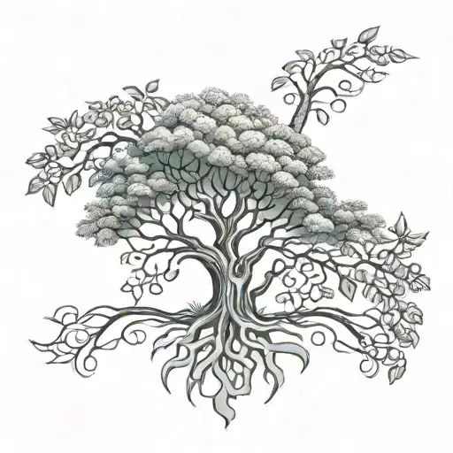 Haitian tree of life tattoo design idea