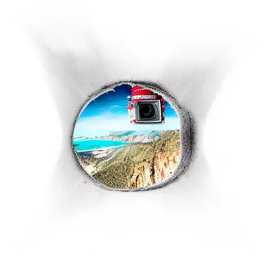 camera travel photography hardwork skill tattoo design idea