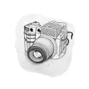 camera travel hardwork skill tattoo design idea