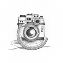 camera travel hardwork skill tattoo design idea