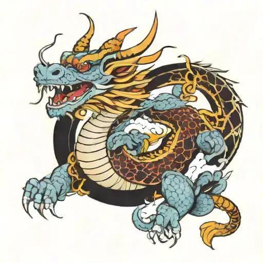 dragon chino tattoo design idea