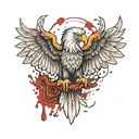 make the Pontiac greek eagle with blood dripping for the genocide  tattoo design idea