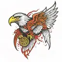 make the Pontiac greek eagle with blood dripping for the genocide  tattoo design idea